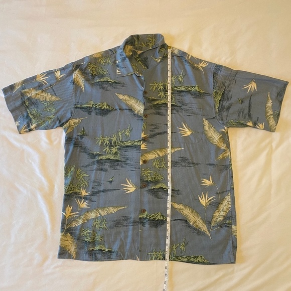 Brigata-100% Silk- Men's Hawaiian Button up shirt-Short sleeve-Size Large - Picture 6 of 7